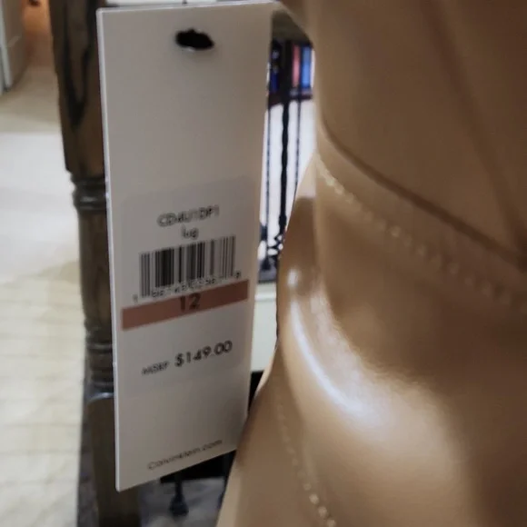 HOST PICK😍 Calvin klein faux leather dress NWT (Necklace NOT included). - Picture 7 of 10